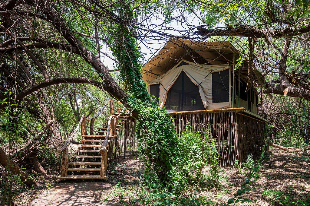 Tented safari room at Shompole Wilderness Camp